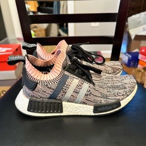 adidas Women’s Pink Black Knit Sock Sneakers